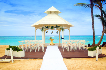 Beach gazebo wedding venue overlooking Bavaro Beach for intimate ceremonies Beach gazebo wedding venue overlooking Bavaro Beach for intimate ceremonies
