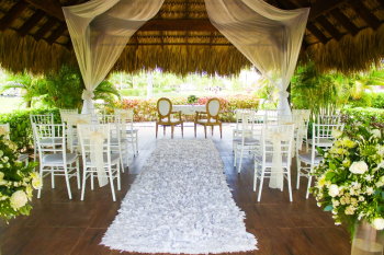Garden gazebo wedding venue surrounded by tropical greenery Garden gazebo wedding venue surrounded by tropical greenery