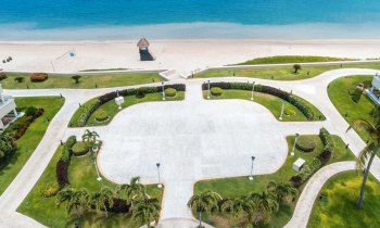 Aerial view of Lake Terrace outdoor wedding venue near the beach at Moon Palace Cancun. Aerial view of Lake Terrace outdoor wedding venue near the beach at Moon Palace Cancun.