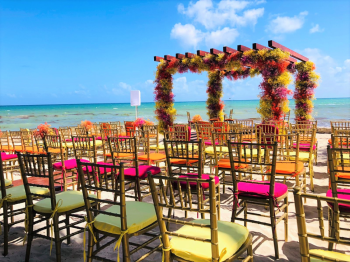 Colorful beachfront ceremony setup at Beach
Gazebo 55 overlooking the Caribbean Sea. Colorful beachfront ceremony setup at Beach
Gazebo 55 overlooking the Caribbean Sea.
